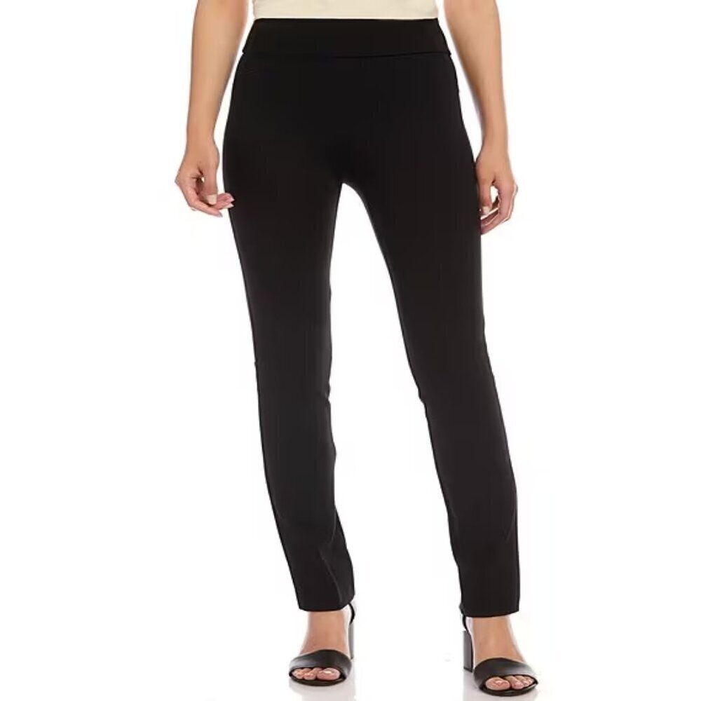 Karen Kane Stretch Dress Pants Women's Plus Size 3X Black Wonder Knit Made USA